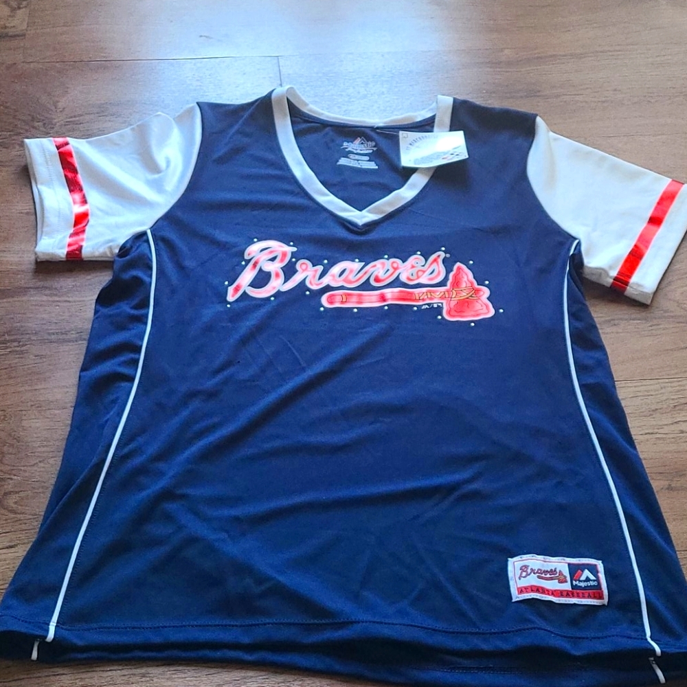 MLB Braves Jersey Top Women's size XL